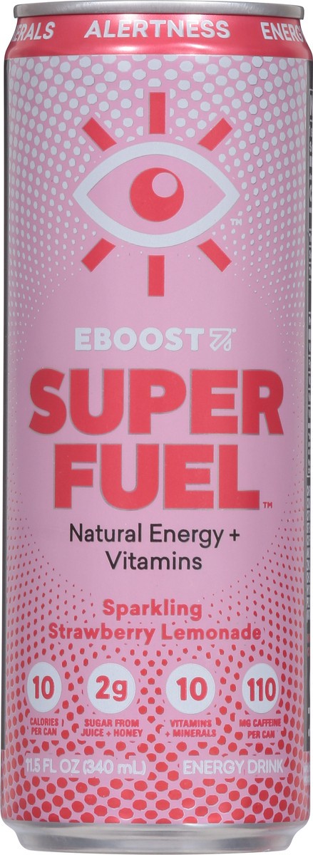 slide 10 of 15, Eboost Super Fuel Sparkling Strawberry Lemonade Beverage, 11.5 fl oz