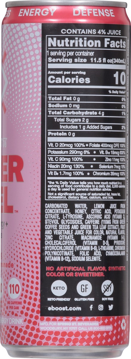 slide 11 of 15, Eboost Super Fuel Sparkling Strawberry Lemonade Beverage, 11.5 fl oz