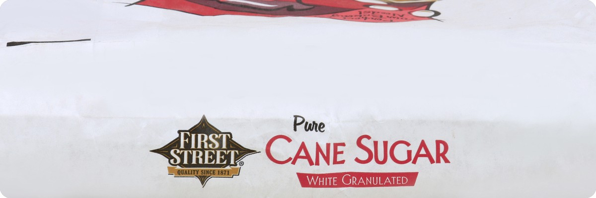 slide 5 of 6, First Street Pure Sugar White Granulated, 25 lb