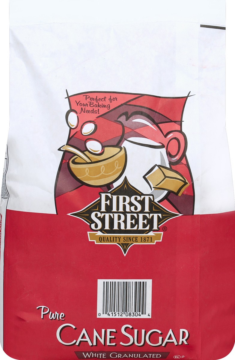 slide 6 of 6, First Street Pure Sugar White Granulated, 25 lb