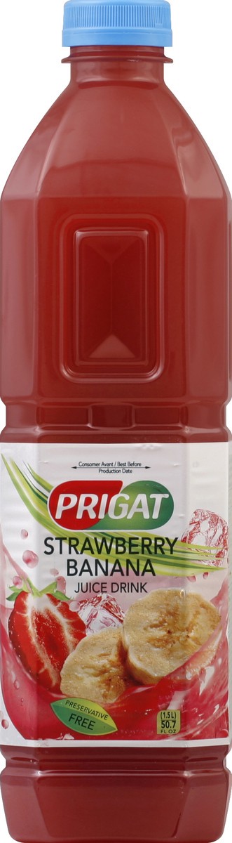 slide 2 of 4, Prigat Strawberry Banana Juice Drink - 1.5 liter, 1.5 liter