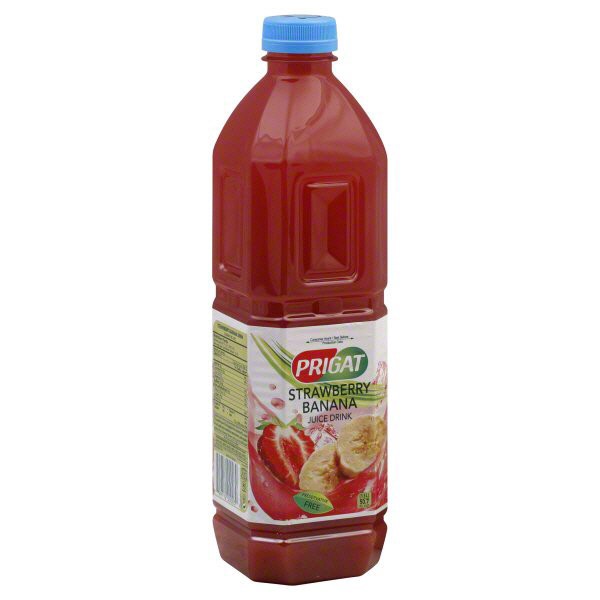 slide 1 of 4, Prigat Strawberry Banana Juice Drink - 1.5 liter, 1.5 liter