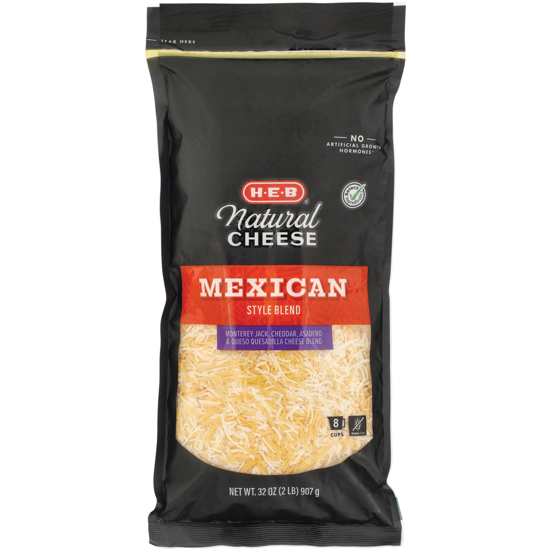 slide 1 of 1, H-E-B Mexican Blend Fancy Shredded Cheese Value Pack, 32 oz