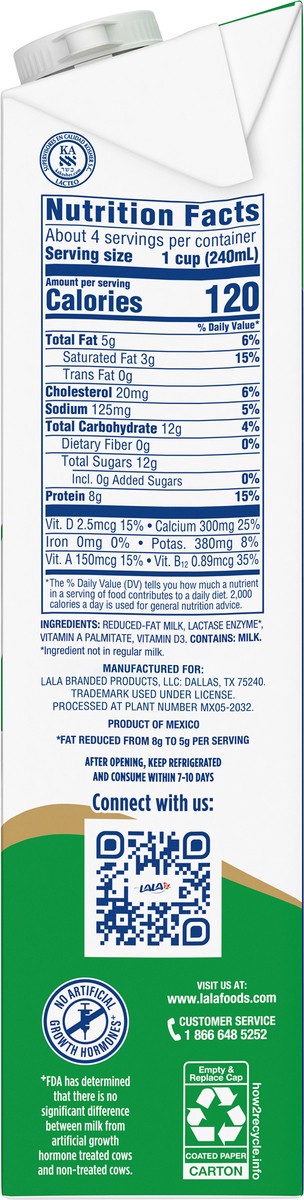 slide 3 of 11, Lala 2% Lactose Free Milk, 33.8 fl oz