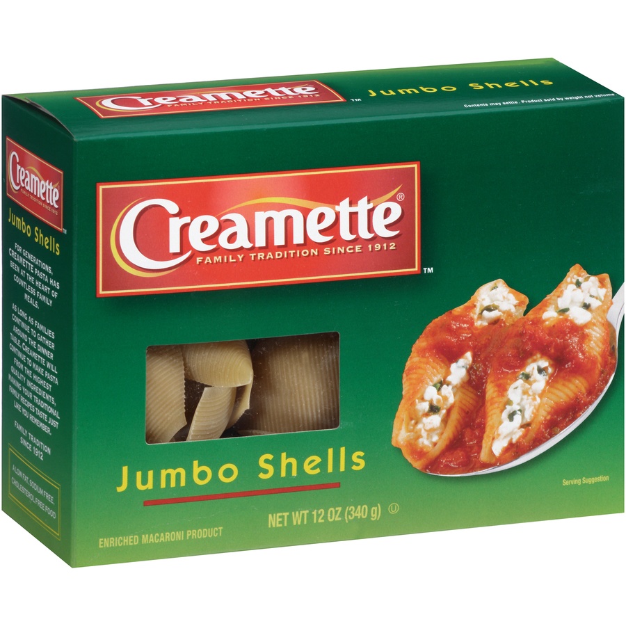 slide 2 of 8, Creamette Jumbo Shells, 12 oz
