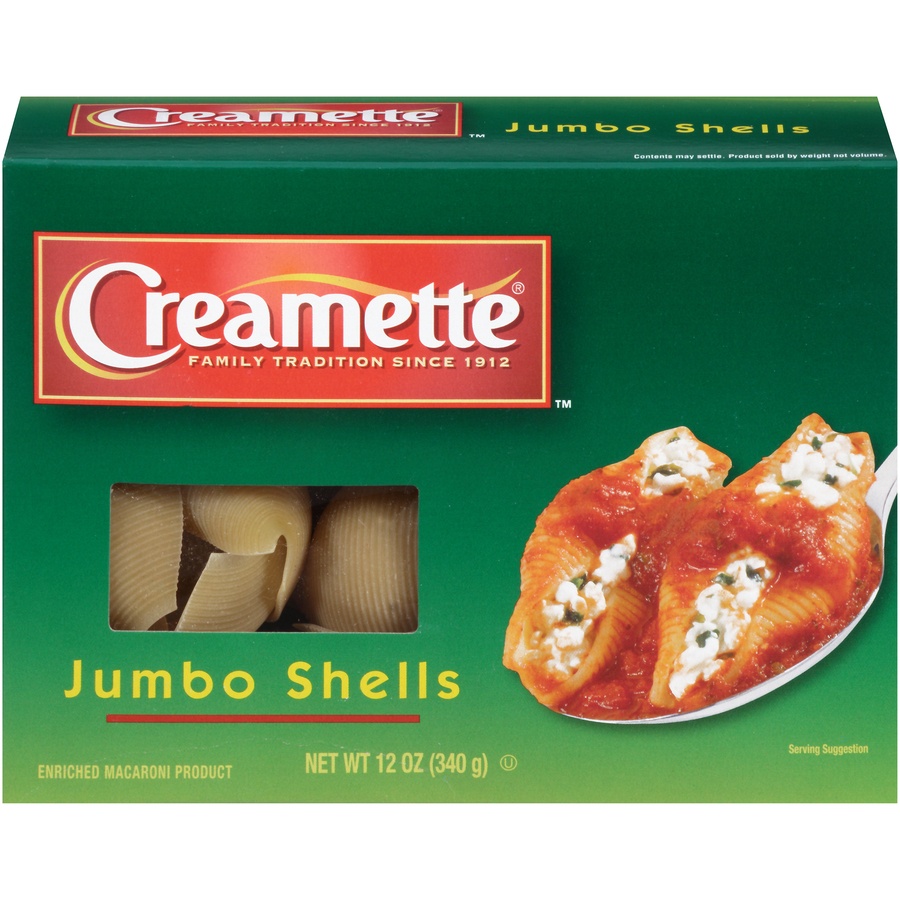 slide 1 of 8, Creamette Jumbo Shells, 12 oz