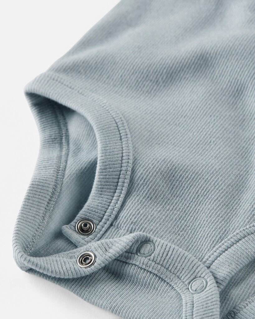 slide 6 of 6, Littleplanet Baby 3-Pack Organic Cotton Rib Bodysuits Deep Sea Print, Painterly Stripes 18M, 1 ct