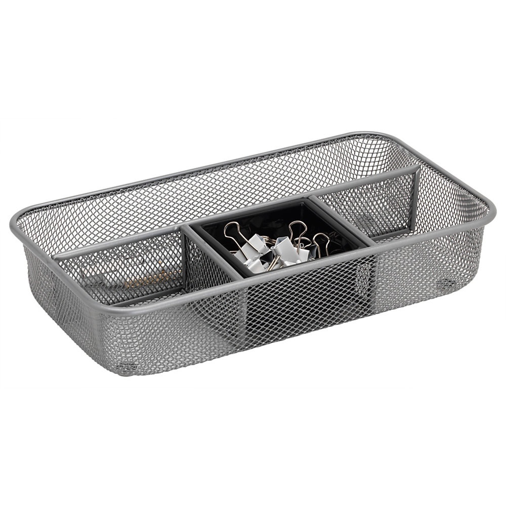 slide 1 of 1, Brenton Studio Mesh Organizer Drawer, Silver, 1 ct