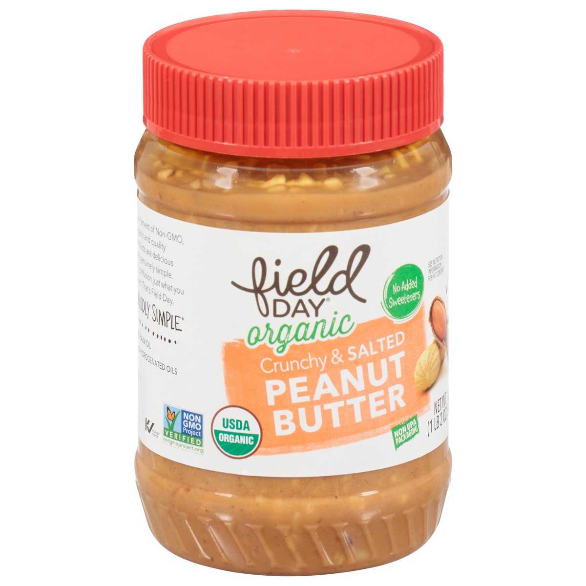slide 9 of 13, Field Day Organic Crunchy Salted Peanut Butter, 18 oz