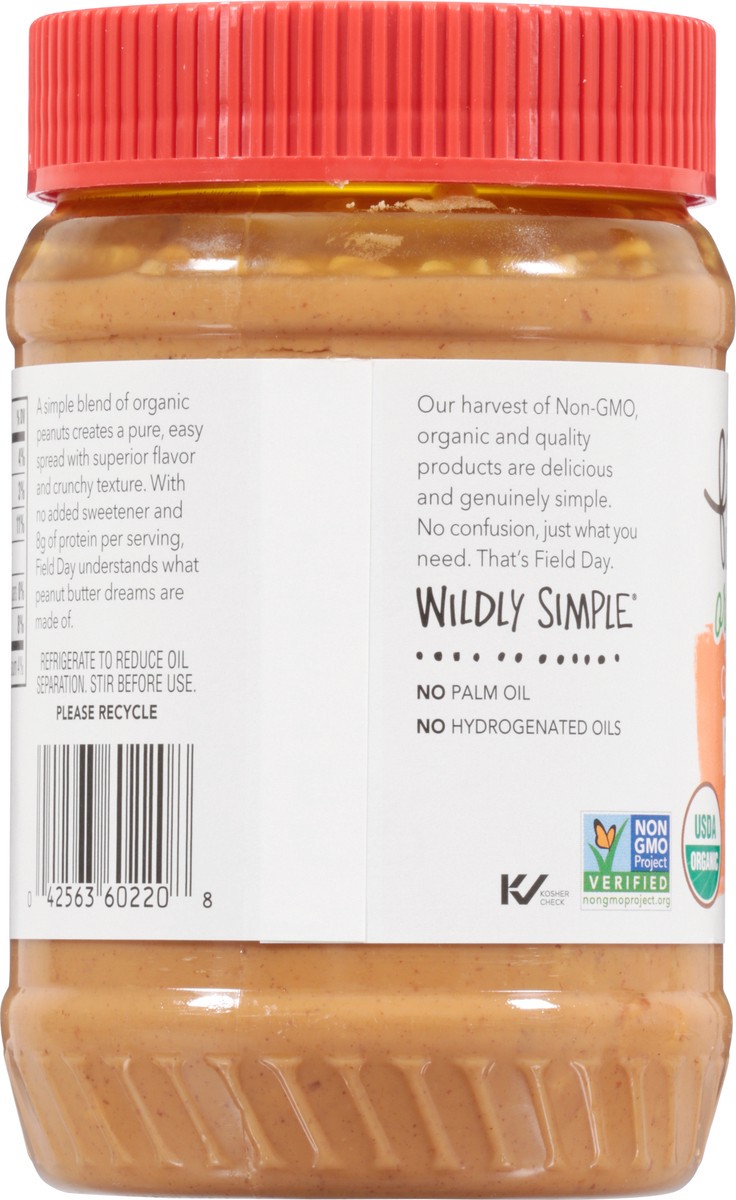 slide 5 of 13, Field Day Organic Crunchy Salted Peanut Butter, 18 oz