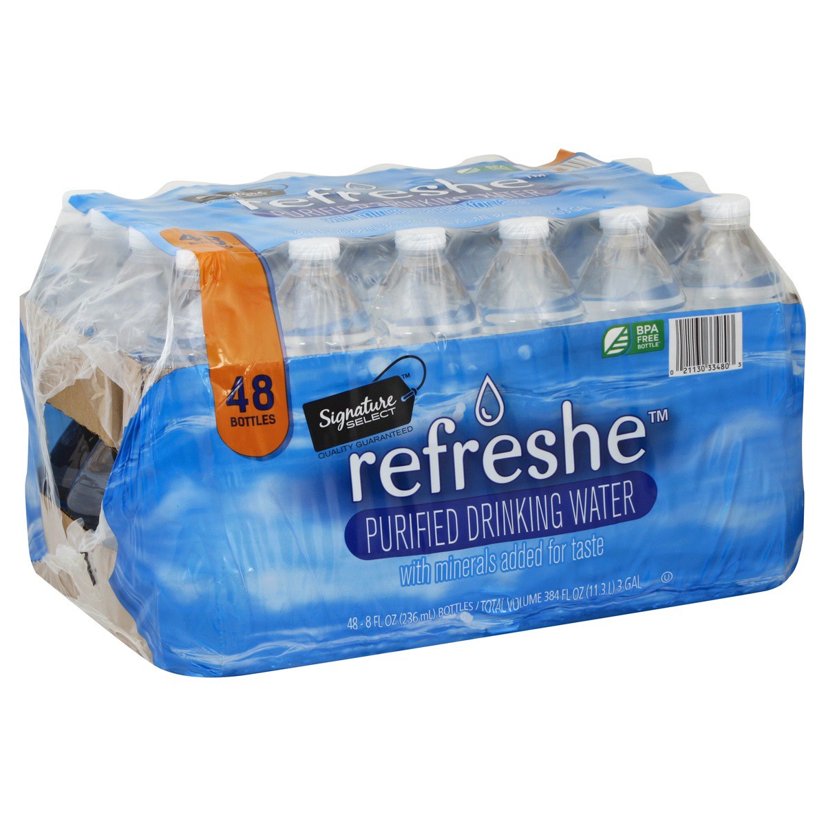 slide 1 of 4, Signature Select Refreshe Purified Water, 48 ct; 8 fl oz