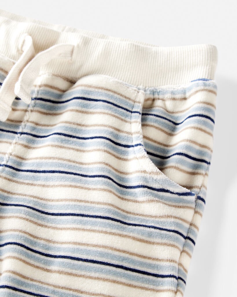 slide 3 of 4, Littleplanet Baby 2-Piece Organic Cotton Velour Set in Stripes Multi 3M, 2 pc