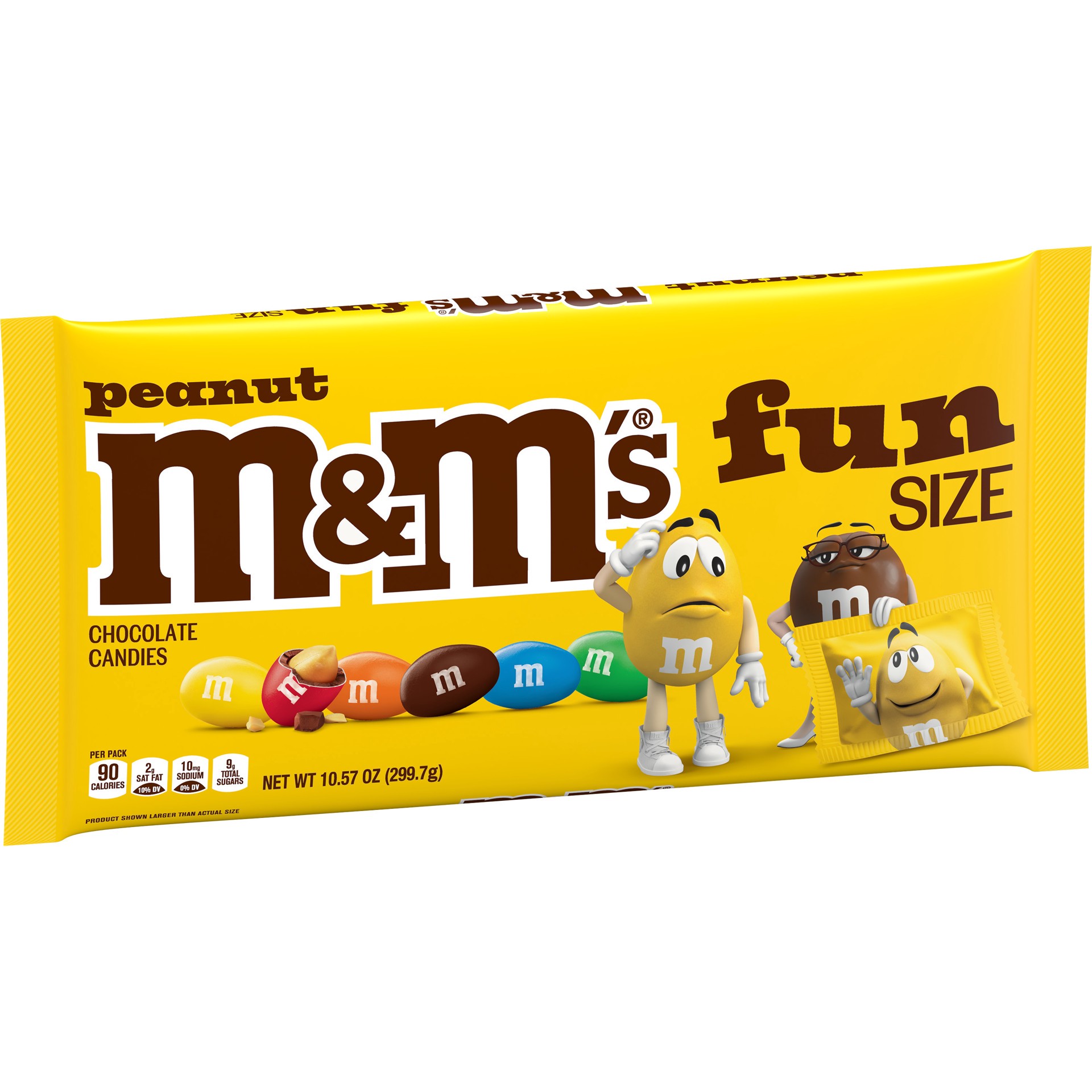 slide 1 of 8, M&M's Peanut Milk Chocolate Fun Size Candy Bag, 10.57oz, 10.57 oz