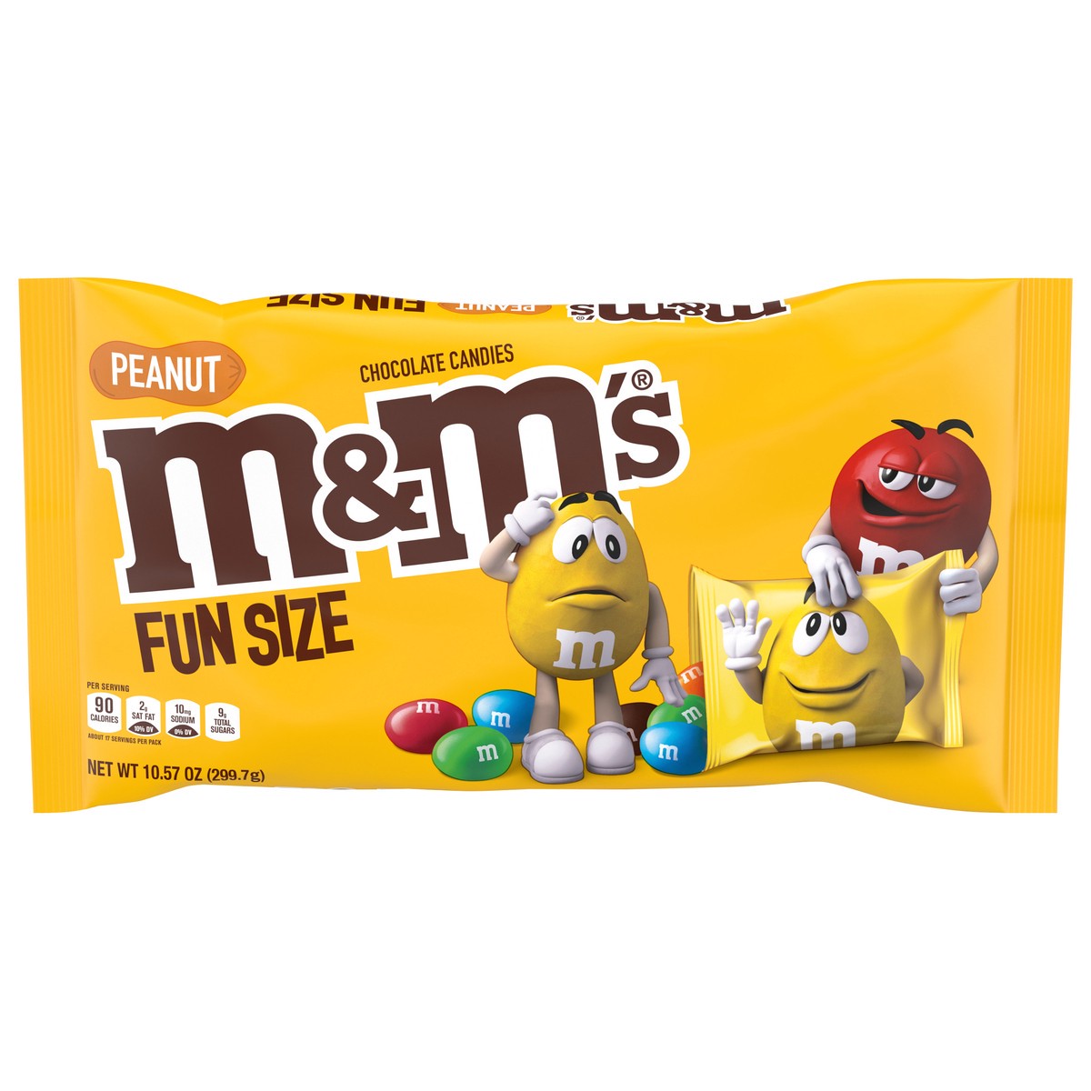 slide 1 of 8, M&M'S Peanut Milk Chocolate Fun Size Candy Bag, 10.57oz, 10.57 oz