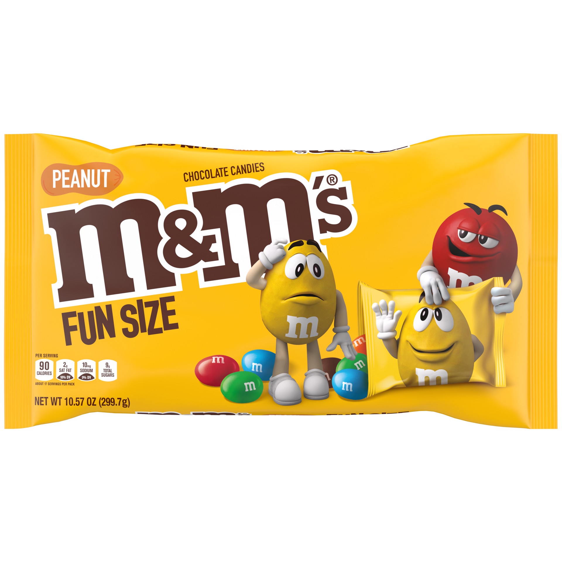 slide 1 of 8, M&M's Peanut Milk Chocolate Fun Size Candy Bag, 10.57oz, 10.57 oz