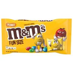 M&M''S Peanut Milk Chocolate Fun Size Candy Bag, 10.57oz