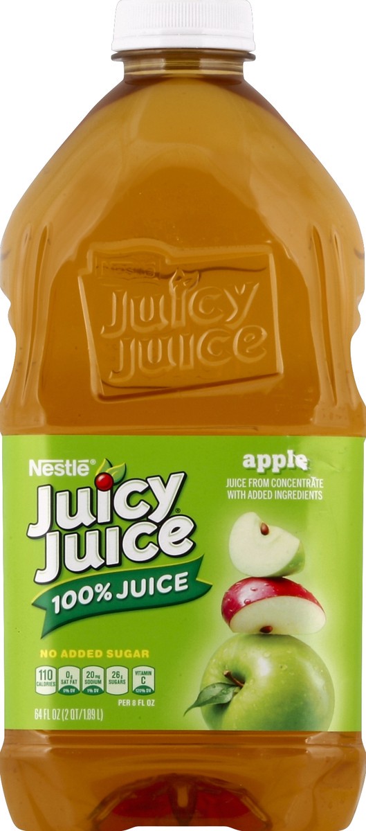 slide 4 of 4, Juicy Juice 100% Juice, Apple - 64 fl oz, 64 fl oz