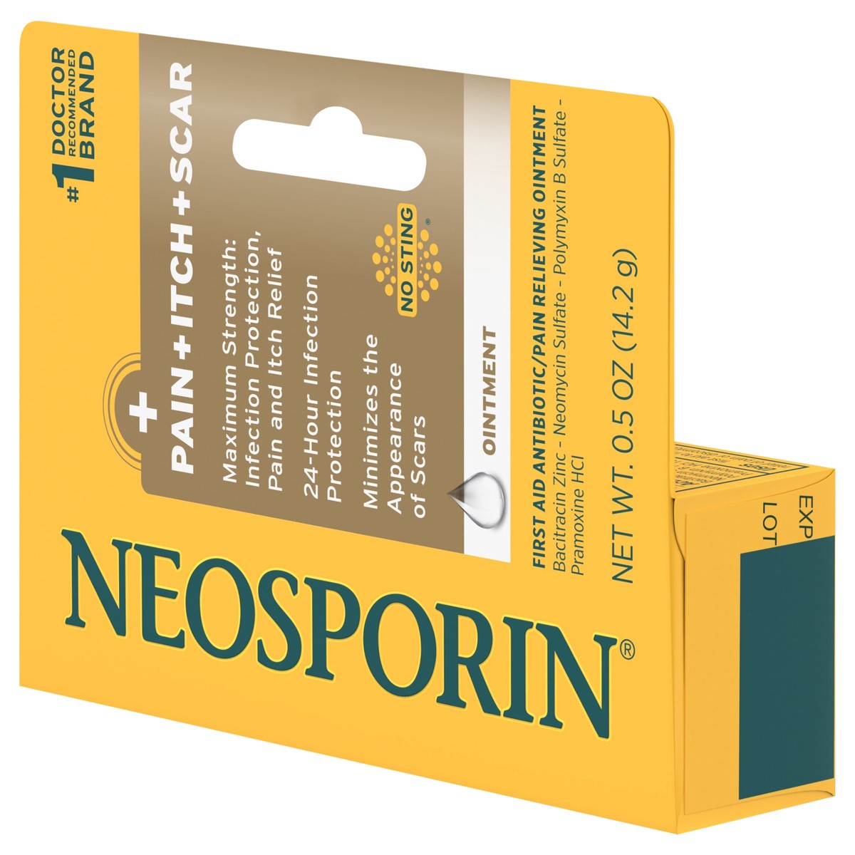 slide 5 of 8, Neosporin + Pain, Itch, Scar, .5 Oz, 0.5 oz
