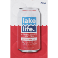 slide 6 of 16, Lake Life Vodka Spiked Seltzer, Cranberry Lime, 6/pk12 oz