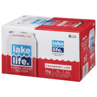 slide 11 of 16, Lake Life Vodka Spiked Seltzer, Cranberry Lime, 6/pk12 oz