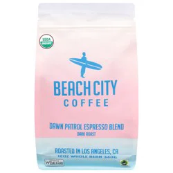 Beach City Coffee Dawn Patrol Dark Roast Espresso Blend Whole Bean Coffee 12 oz