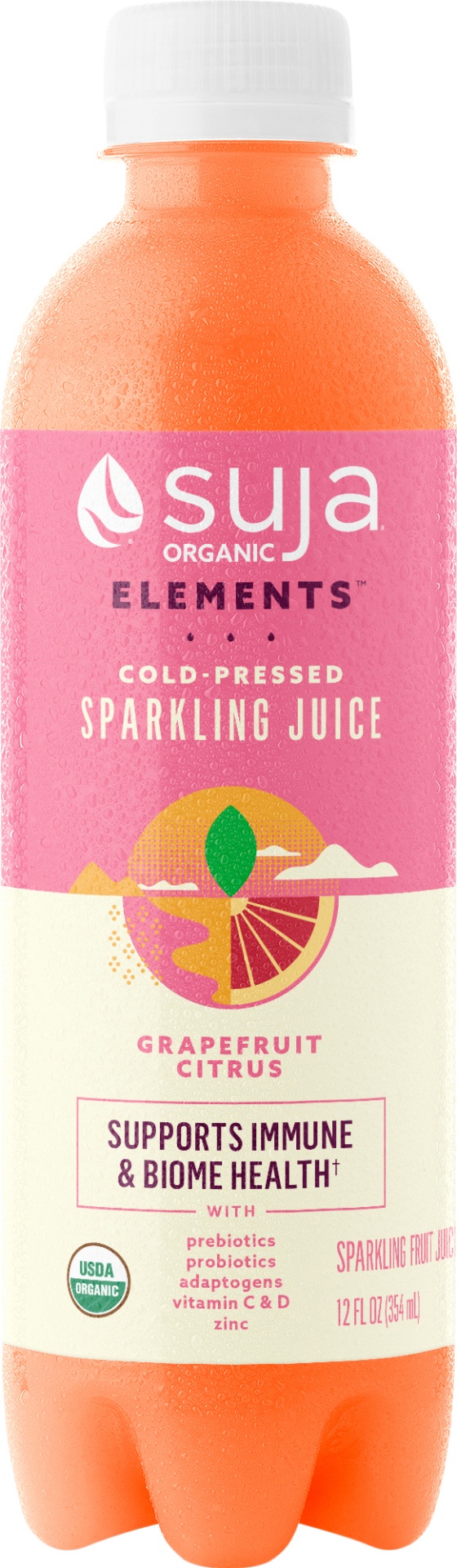 slide 1 of 2, Suja Organic Elements Cold-Pressed Grapefruit Citrus Sparkling Juice, 12 fl oz