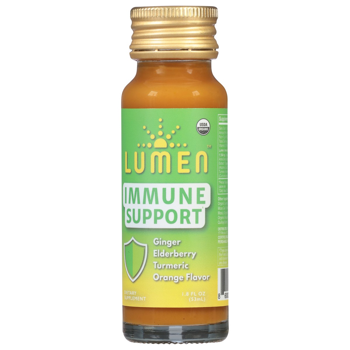 slide 3 of 13, Lumen Ginger Elderberry Turmeric Orange Flavor Immune Support 1.8 fl oz, 1.8 fl oz
