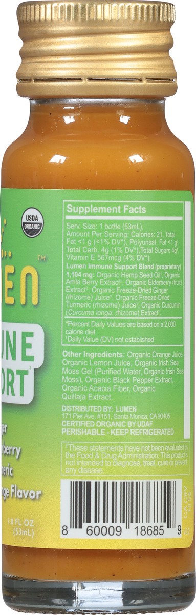 slide 4 of 13, Lumen Ginger Elderberry Turmeric Orange Flavor Immune Support 1.8 fl oz, 1.8 fl oz
