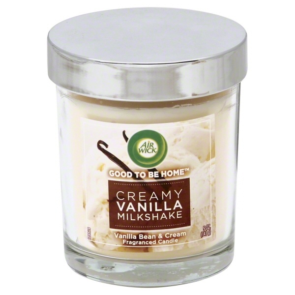 slide 1 of 1, Air Wick Creamy Vanilla Milkshake Fragranced Candle Jar, 5 oz