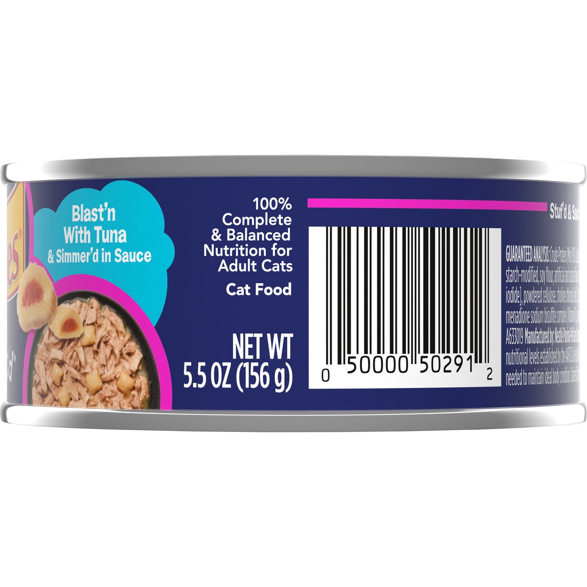 slide 11 of 13, Friskies Purina Friskies Wet Cat Food, Stuf'd & Sauc'd Blast'n With Tuna & Simmer'd in Sauce - 5.5 oz. Pull-Top Can, 5.5 oz