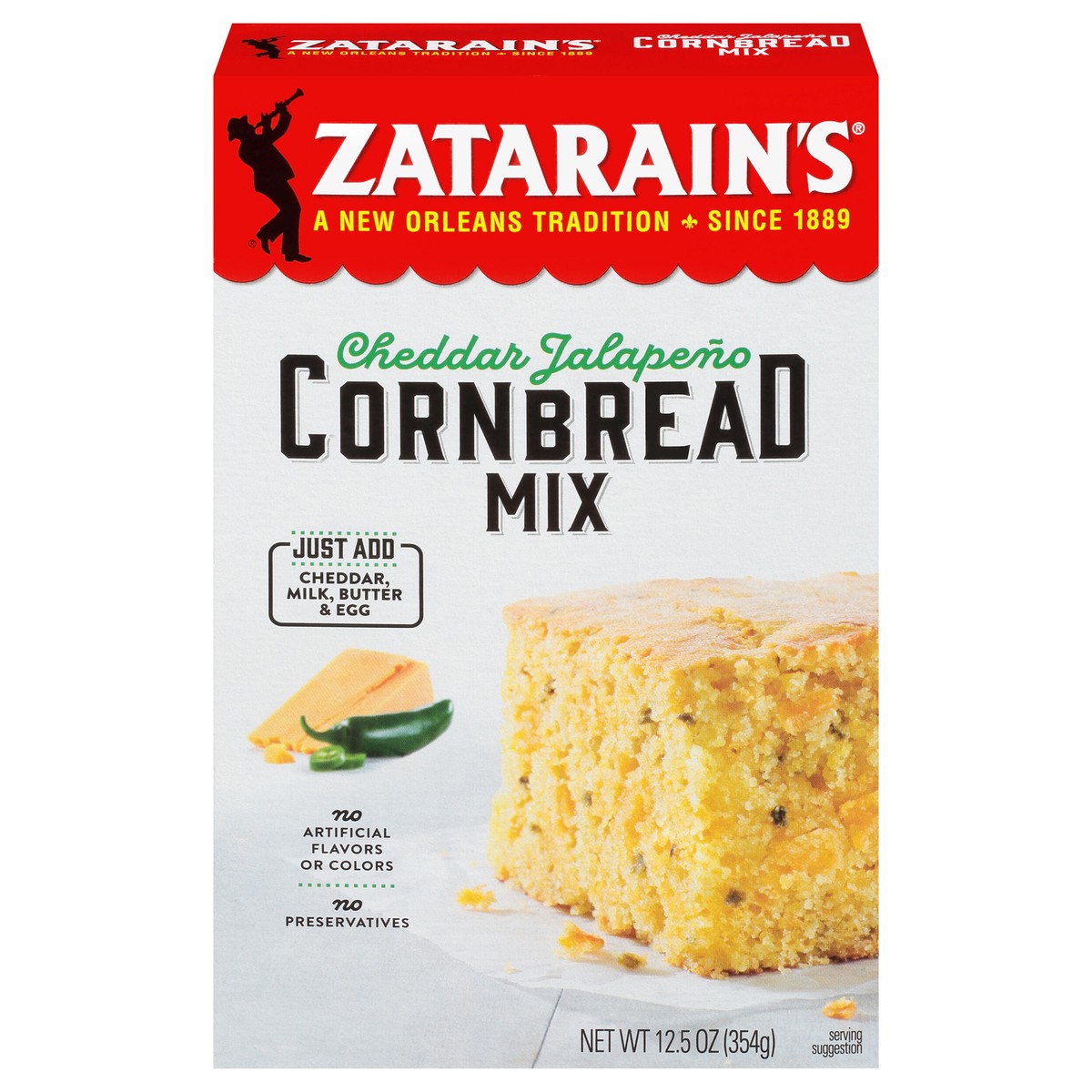slide 1 of 5, Zatarain's Cheddar Jalapeno Cornbread Mix, 12.5 oz