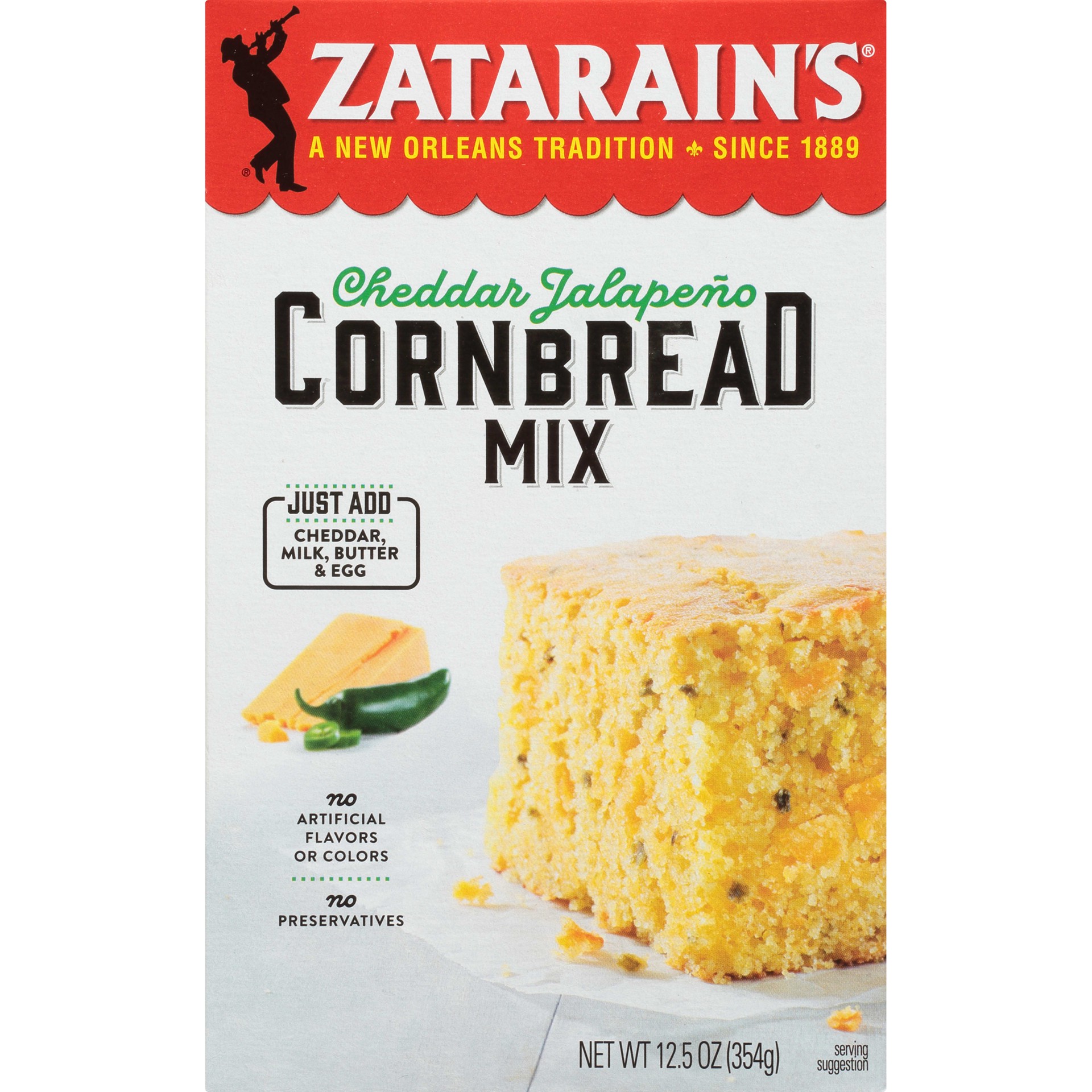 slide 1 of 5, Zatarain's Cheddar Jalapeno Cornbread Mix, 12.5 oz