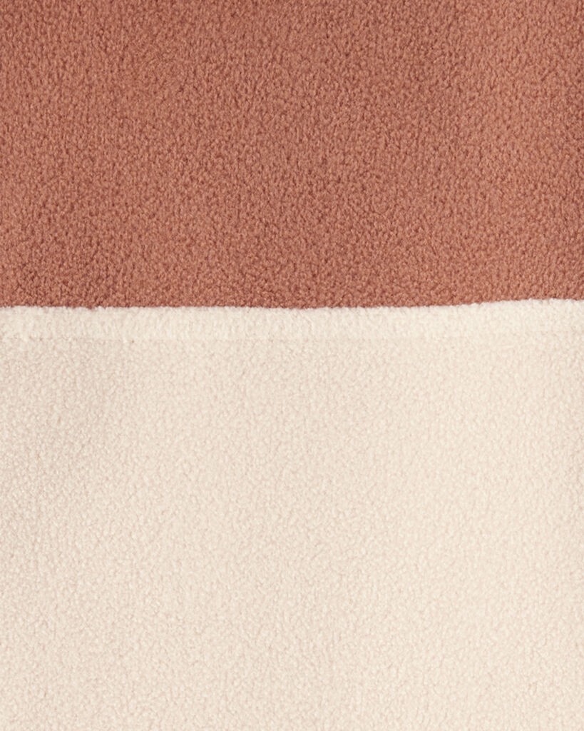 slide 2 of 2, Oshkosh Boys Color Block Microfleece Quarter-Zip Pullover - Tan Brown 6, 1 ct