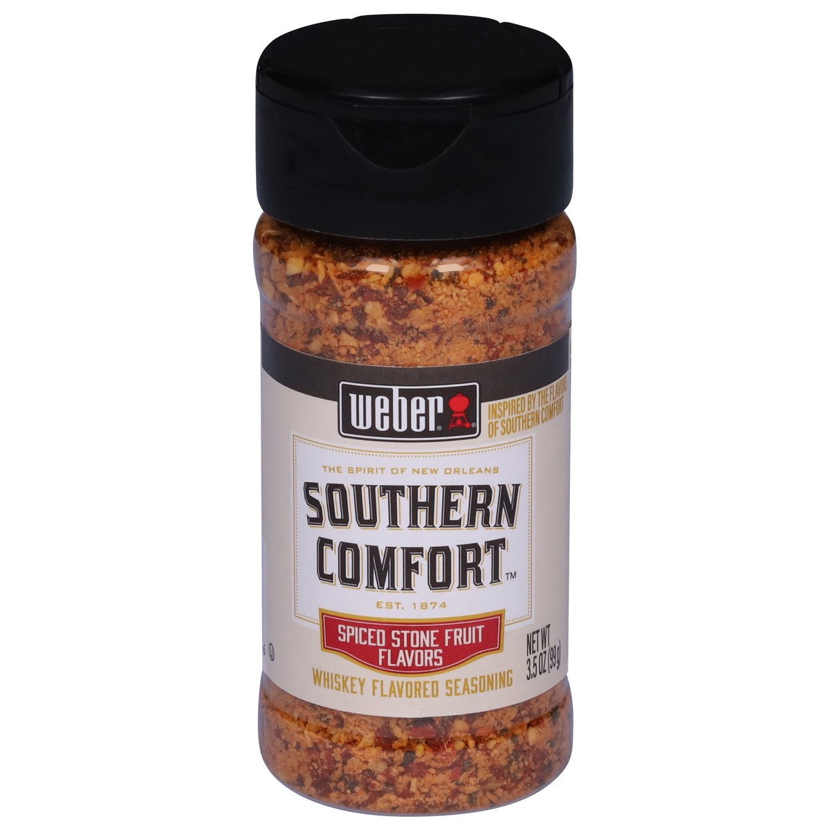 slide 1 of 10, Weber Whiskey Flavored Seasoning, Spiced Stone Fruit Flavors, Southern Comfort, 3.5 oz