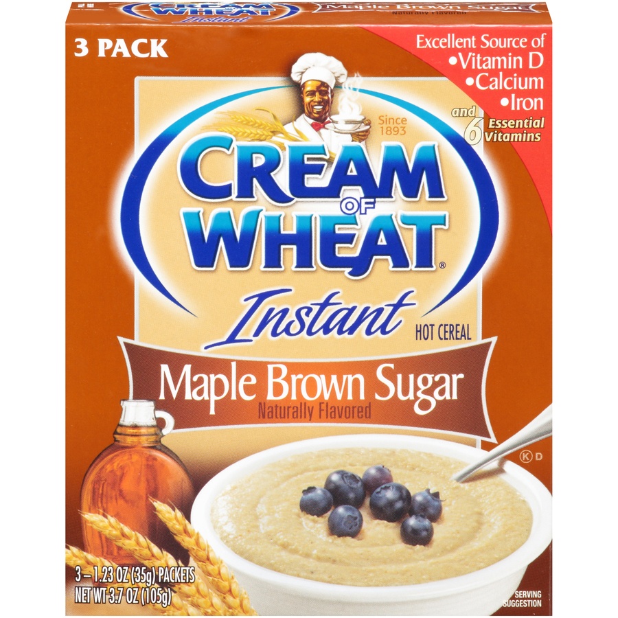 slide 1 of 3, Cream of Wheat Maple Brown Sugar Instant Hot Cereal, 3 ct; 1.23 oz