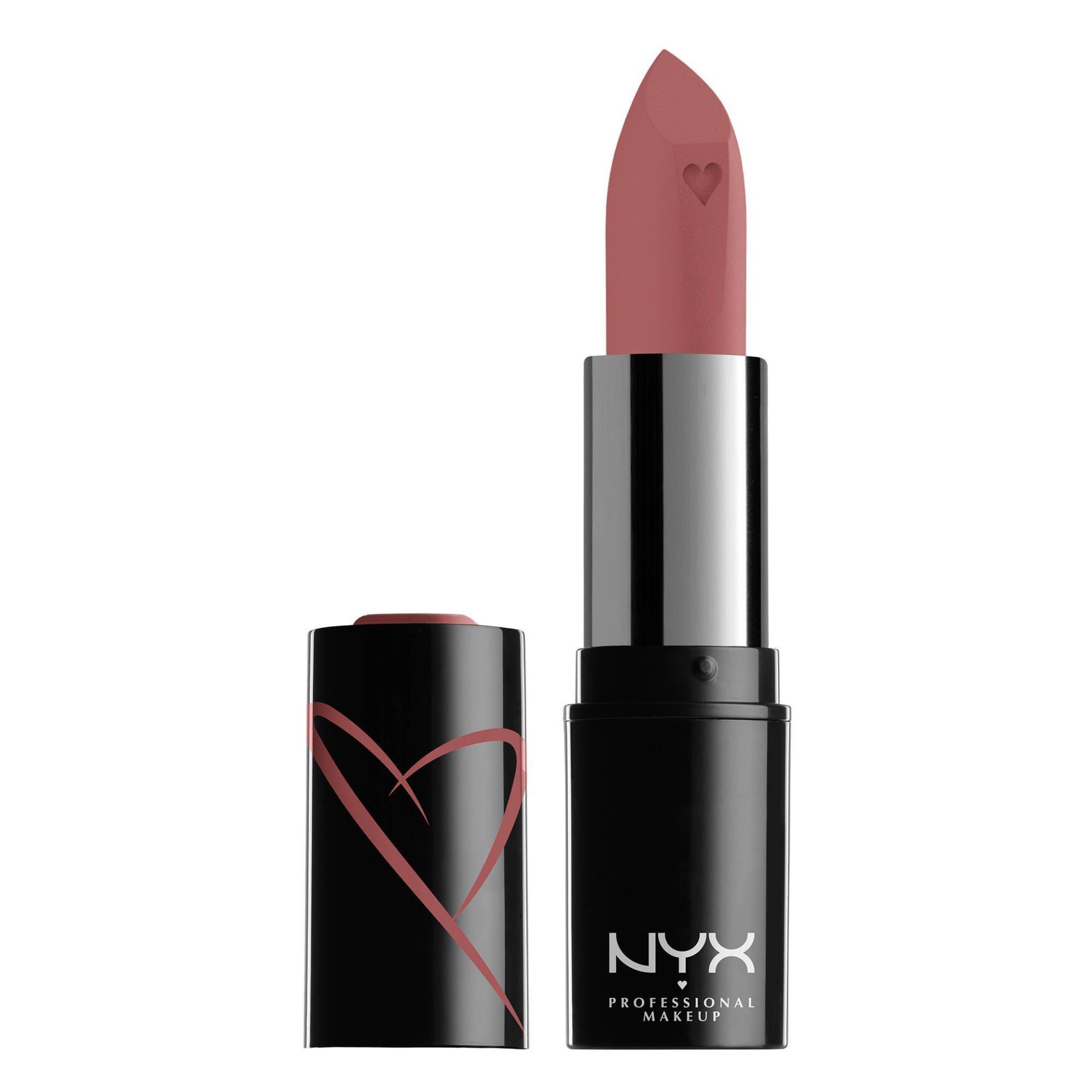 slide 1 of 4, NYX Professional Makeup Shout Loud Satin Lipstick Chic - 0.12oz, 1.28 oz