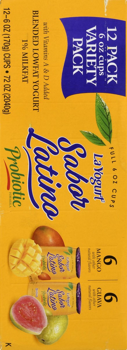 slide 7 of 13, La Yogurt Sabor Latino Variety Pack Lowfat Mango/Guava Yogurt 12 ea, 12 ct