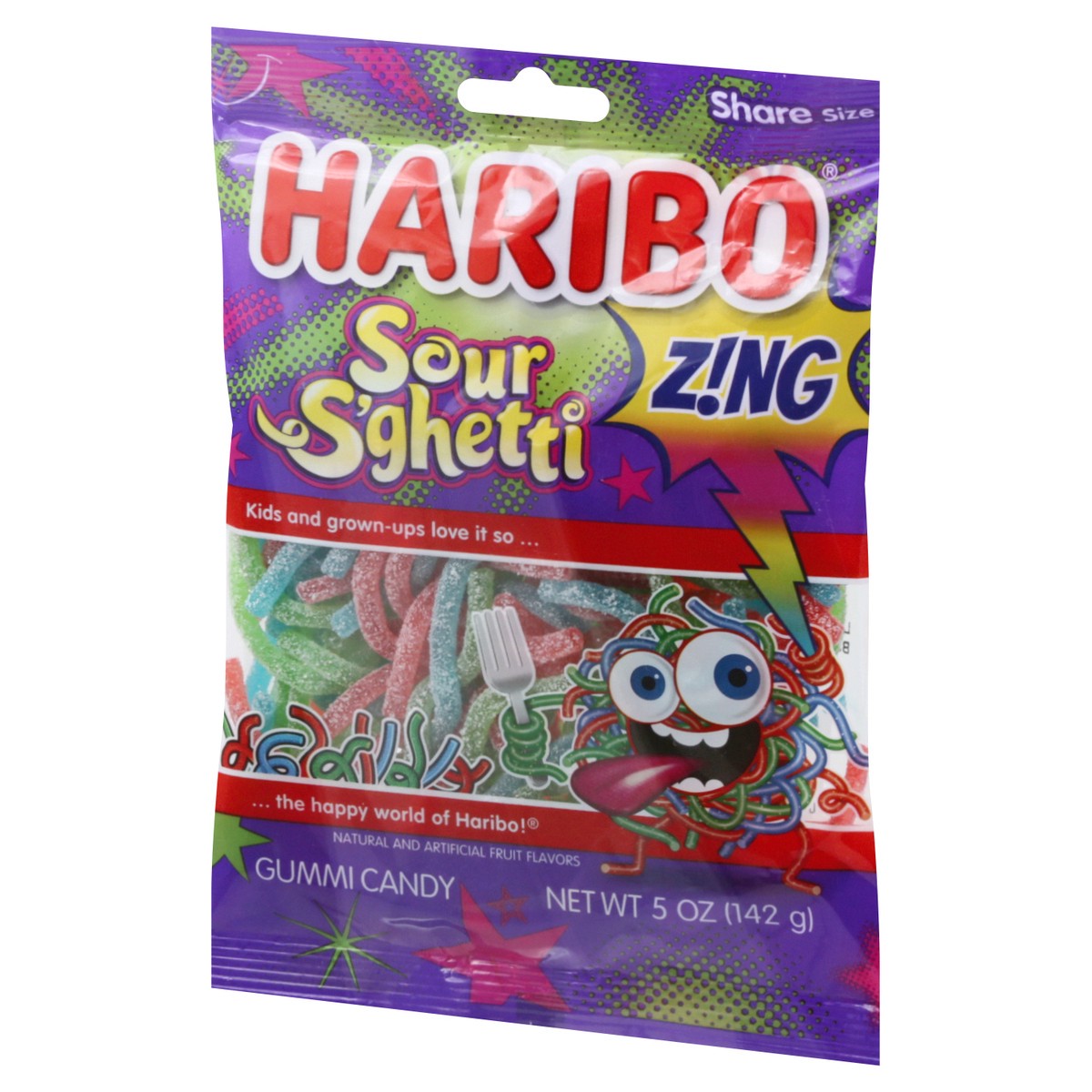 slide 5 of 9, Haribo Zing Sour S'ghetti Gummi Candy Share Size 5 oz, 5 oz