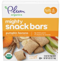Plum Organics Tots Mighty 4 Cereal Bars Blueberry Carrot