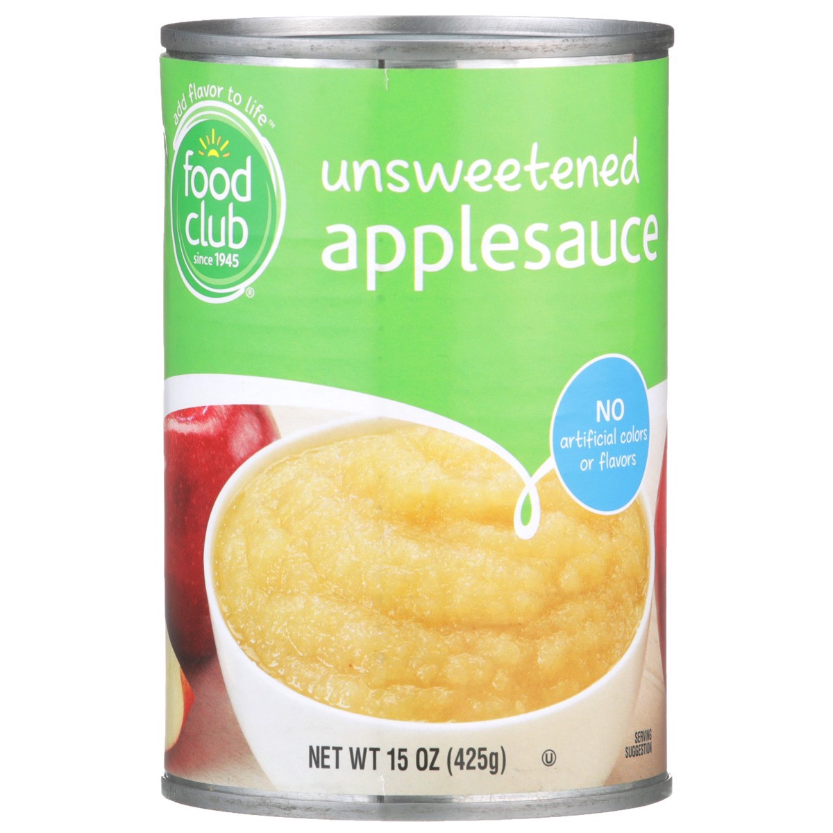 slide 8 of 9, Food Club Unsweetened Applesauce, 15 oz