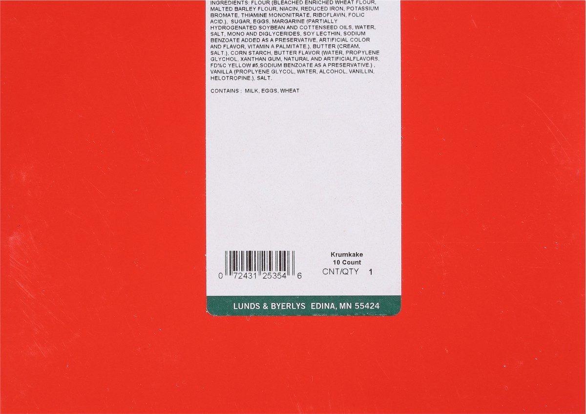 slide 8 of 9, Lunds & Byerlys Krumkake 10 ea, 10 ct