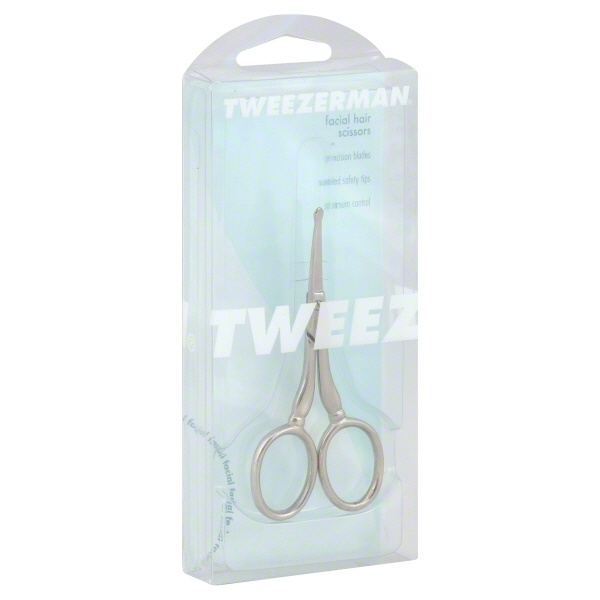 slide 1 of 1, Tweezerman Facial Hair Scissors, 1 ct