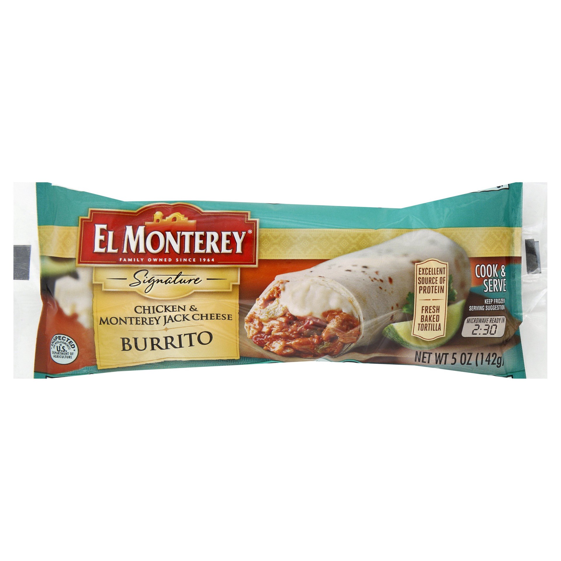 slide 1 of 3, El Monterey Signature Chicken & Monterey Jack, 5 oz