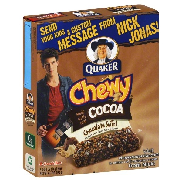 slide 1 of 1, Quaker Chewy Cocoa Chocolate Swirl, 1 ct