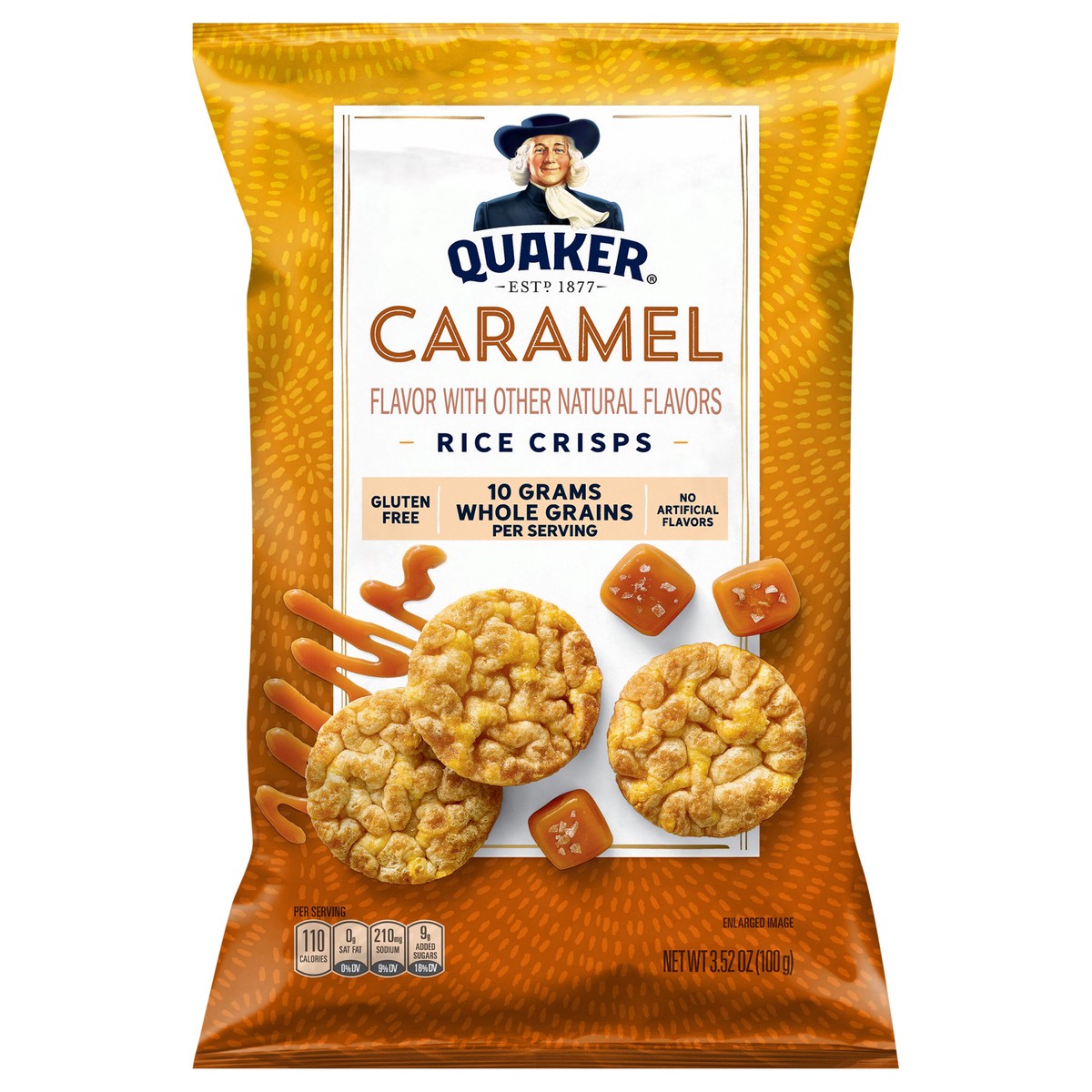 slide 5 of 8, Quaker Rice Crisps Caramel 3.52 Oz, 3.52 oz