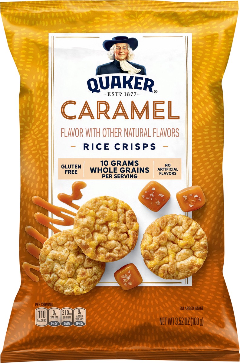 slide 3 of 8, Quaker Rice Crisps Caramel 3.52 Oz, 3.52 oz