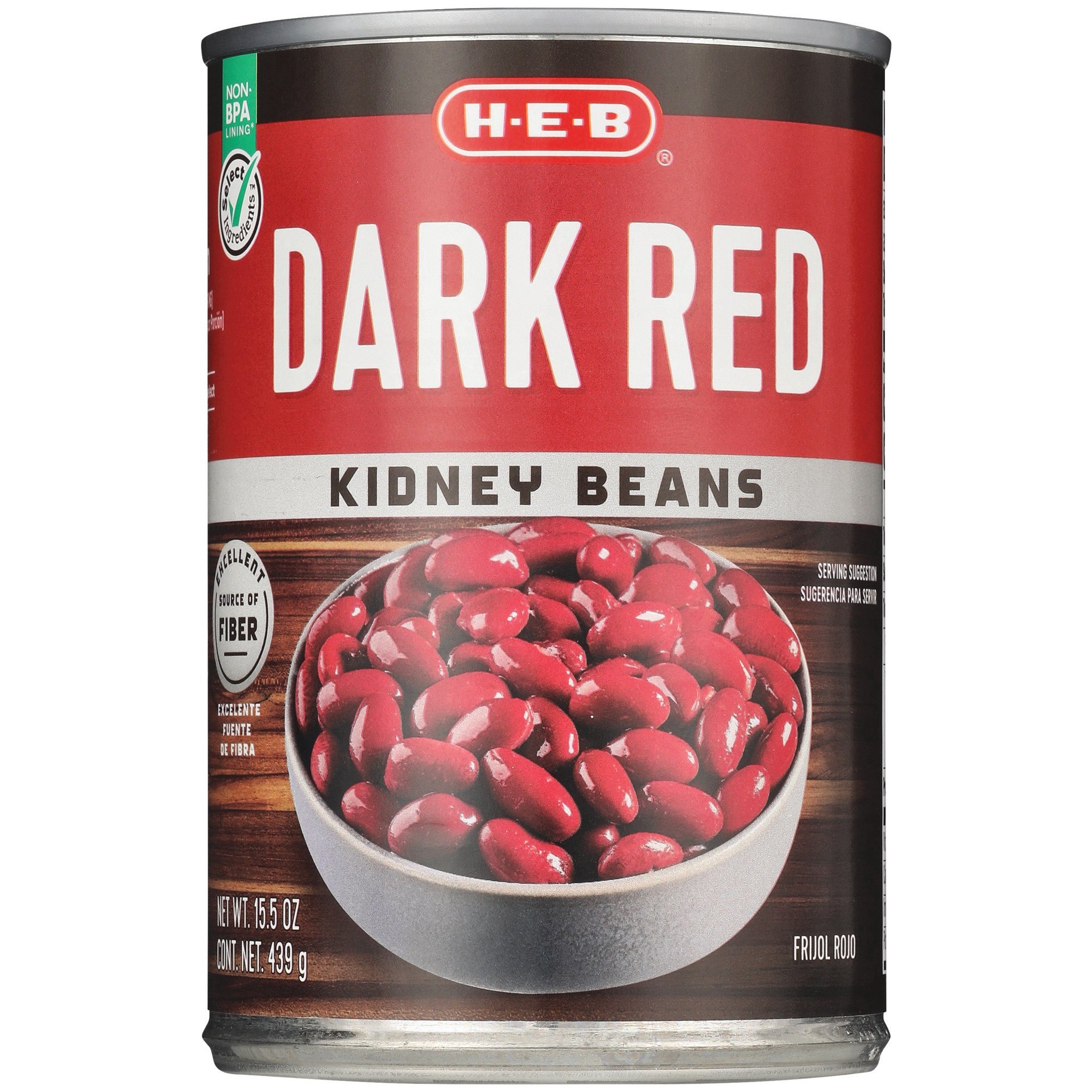 slide 1 of 1, H-E-B Dark Red Kidney Beans, 15.5 oz