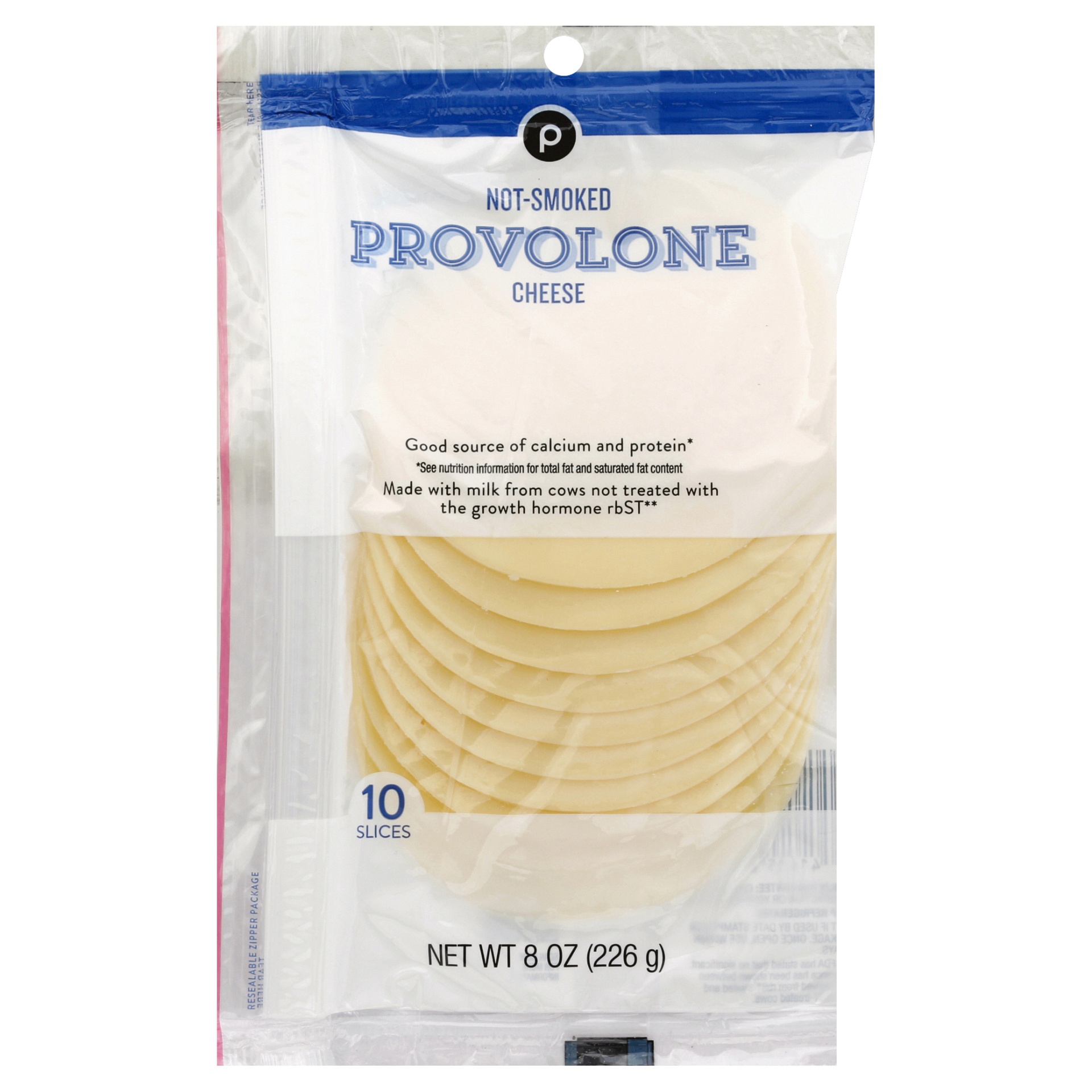 slide 1 of 1, Publix Not-Smoked Provolone Cheese, 8 oz