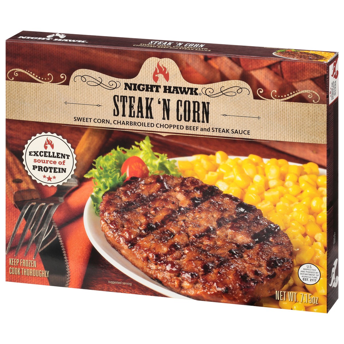 slide 2 of 9, Night Hawk Steak & Corn, 6.99 z