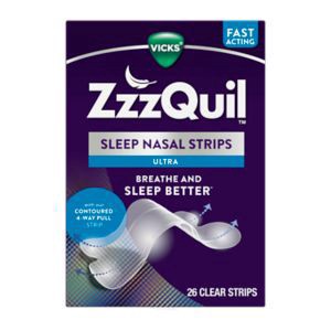 slide 1 of 1, Zzzquil Ultra Sleep Nasal Strips, 26 Ct, Clear, 26 ct